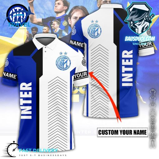 Inter Milan Serie A Champions Personalized 3D Apparels Polo Shirt