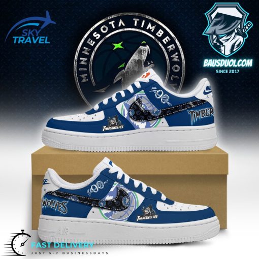 Minnesota Timberwolves Custom Premium Air Force 1 Sneaker