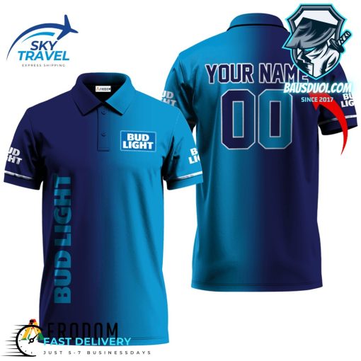 Personalized Gradient Bud Light Polo Shirt