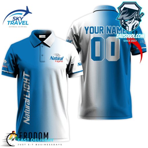 Personalized Gradient Natural Light Polo Shirt