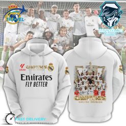 Real Madrid Campeones Laliga 2023 24 3D Apparel Hoodie