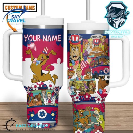 Scooby Doo American Flag Stanley Tumbler