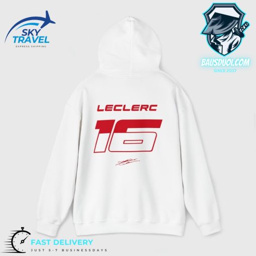 Charles Leclerc Monaco White Hoodie