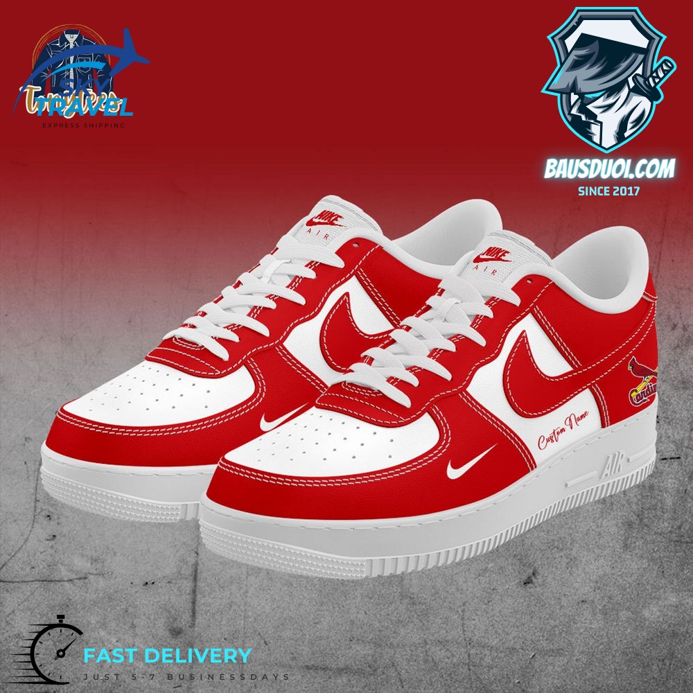 St Louis Cardinals Custom Name Air Force 1 Sneaker - Bausduoi