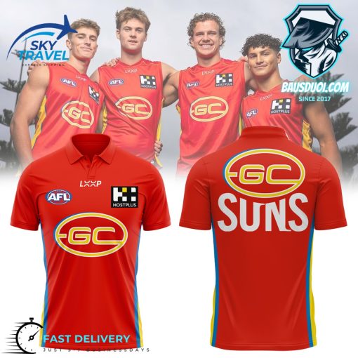 AFL Gold Coast Suns 2024 Media Polo Shirt