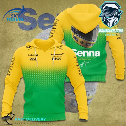 Ayrton Senna Signature Yellow Green Hoodie