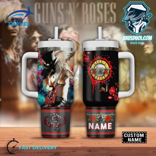 Gun n Rose Custom Name Stanley Tumbler 40oz