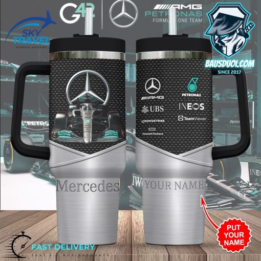Mercedes AMG F1 Team Racing Custom Name Stanley Tumbler 40oz