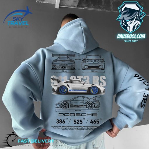 Porsche 911 GT3 RS Light Blue Hoodie