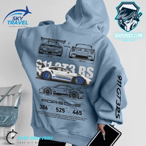 Porsche 911 GT3 RS Light Blue Hoodie
