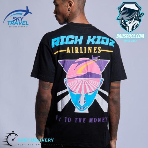 Rich Kids Airlines Black T-shirt