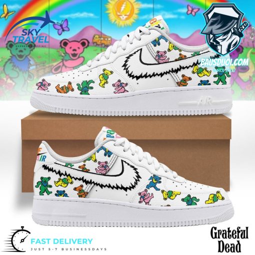 Exclusive White Grateful Dead Air Force 1 Sneaker Boots