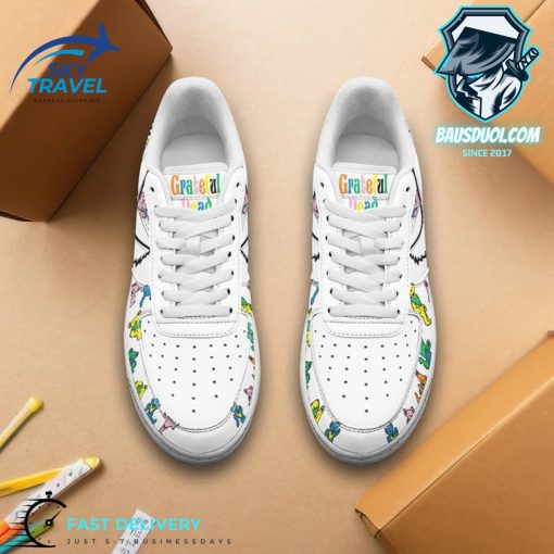 Exclusive White Grateful Dead Air Force 1 Sneaker Boots