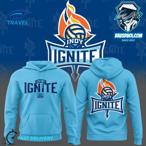 Indy Ignite Pro Volleyball 2024 Blue Hoodie