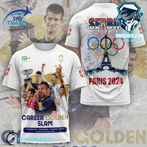 Novak Djokovic wins first tennis Olympic gold medal T shirt 3D
