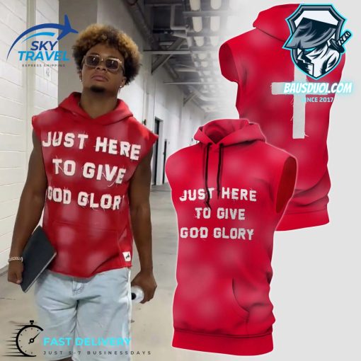 Pittsburgh Just Here to give God Glory Sleeveless Hoodie