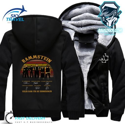 Rammstein Vielen Dank Fur Die Erinnerungen Fleece Zip Hoodie