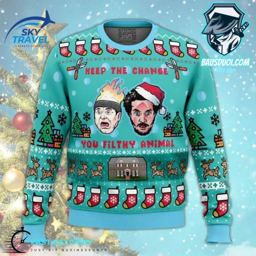 Keep The Change Home Alone Ugly Sweater