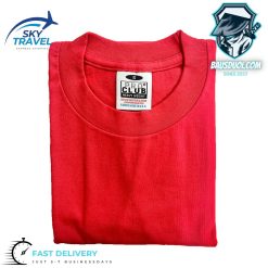 Pro Club Mens Heavyweight Cotton Short Sleeve Crew Neck Red TShirt