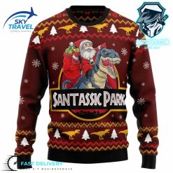 Santassic Park Ugly Sweater