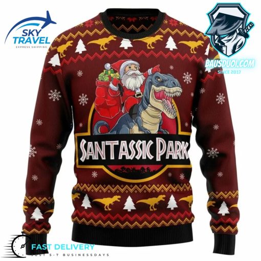 Santassic Park Ugly Sweater