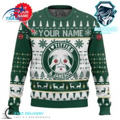 Custom Name Jameson Titties Funny Ugly Sweater