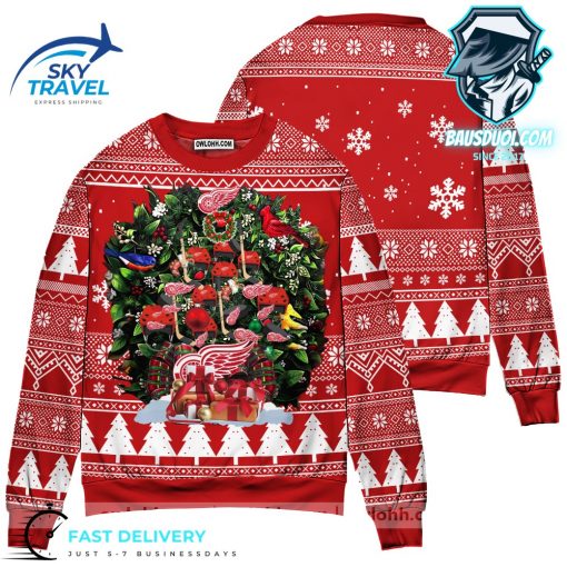 Detroit Red Wings Tree Ugly Ugly Christmas Sweater