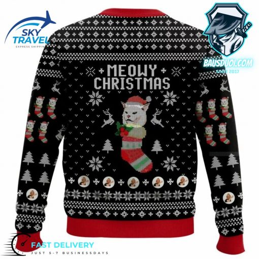 Meowy Christmas meme Christmas Ugly Sweater