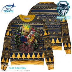 Michigan Wolverines Groot Hug Ugly Christmas Sweater