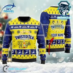 Personalized Twisted Tea Make Me High Ugly Christmas Sweater