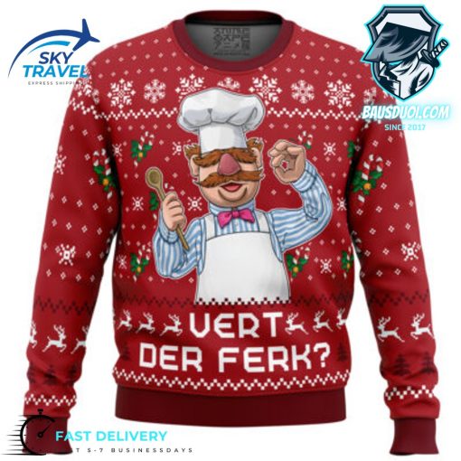Vert Der Ferk The Muppet Show Ugly Christmas Sweater