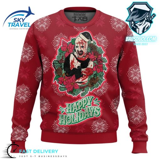 Terrifier Happy Holidays Ugly Sweater