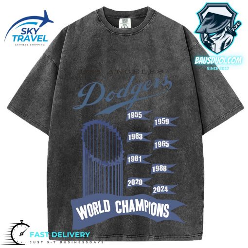 Los Angeles Dodgers With Champions Years Unisex TShirt