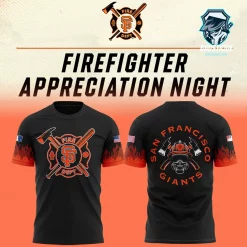 SF Giants Firefighter Appreciation Night 2025 Tshirt